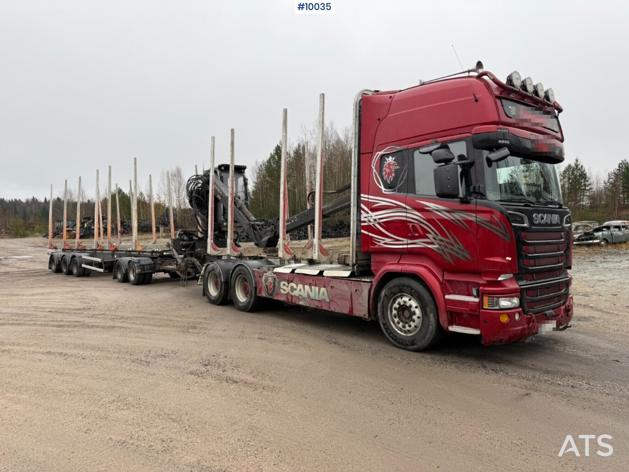 Scania R730 timber truck with crane and trailer (VIDEO) - 木材运输车, 起重车:图2 Scania R730 timber truck with crane and trailer (VIDEO) - 木材运输车, 起重车:图2