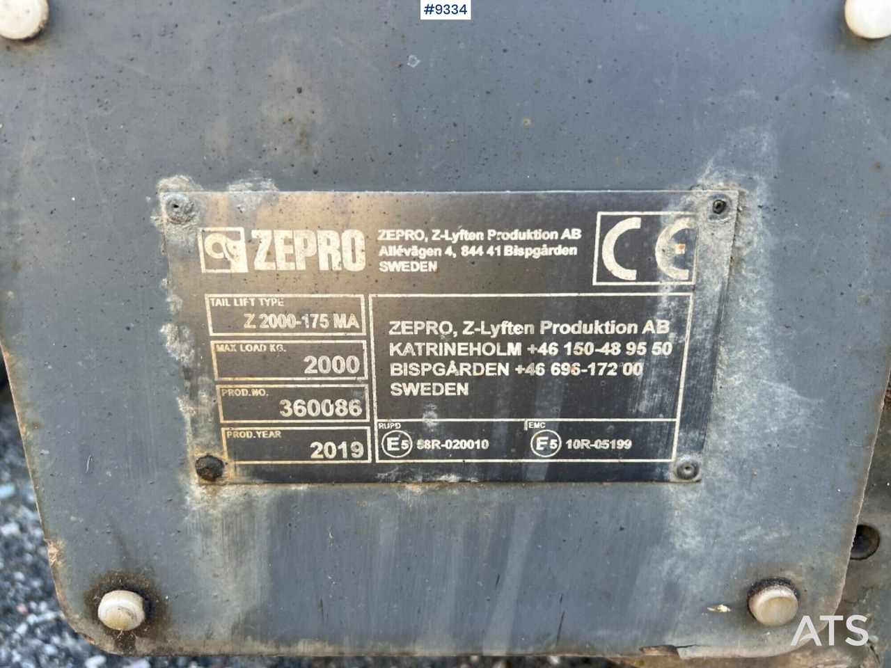 Tail Lift- Zepro- Z2000-175MA - 尾吊:图4 Tail Lift- Zepro- Z2000-175MA - 尾吊:图4