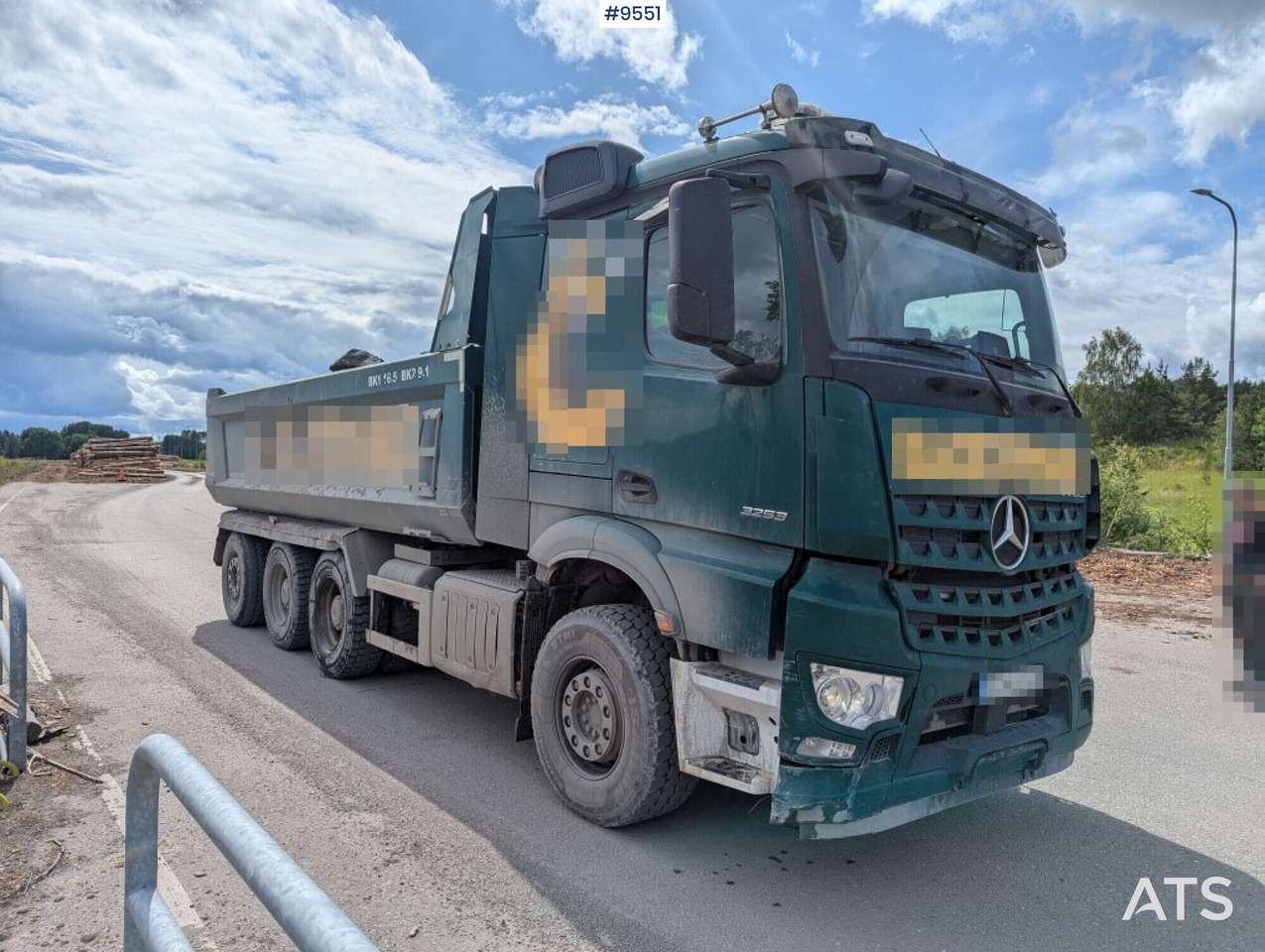 Tipper truck Mercedes Benz Arocs 3253 with Zetterberg flatbed - 翻斗车:图2 Tipper truck Mercedes Benz Arocs 3253 with Zetterberg flatbed - 翻斗车:图2