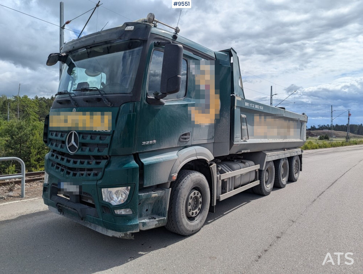 Tipper truck Mercedes Benz Arocs 3253 with Zetterberg flatbed - 翻斗车:图1 Tipper truck Mercedes Benz Arocs 3253 with Zetterberg flatbed - 翻斗车:图1