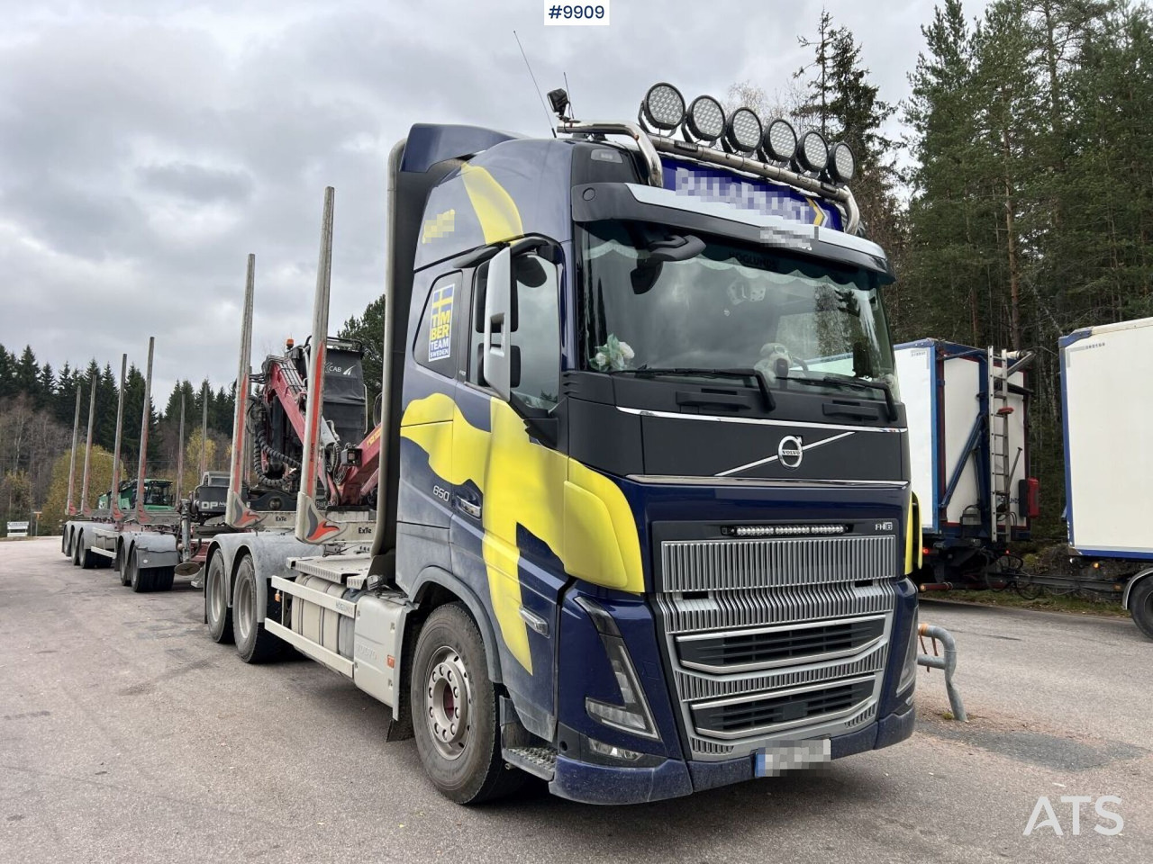 Volvo FH 64R Timber truck with crane and trailer - 木材运输车, 起重车:图2 Volvo FH 64R Timber truck with crane and trailer - 木材运输车, 起重车:图2