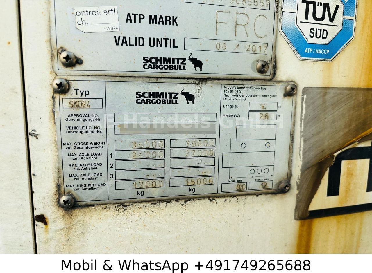 新的 冷藏半拖车 Schmitz Cargobull SKO 24/13.4 FP60 Cool *ThermoKing-SLX400/+-30° Schmitz Cargobull SKO 24/13.4 FP60 Cool *ThermoKing-SLX400/+-30°：图19