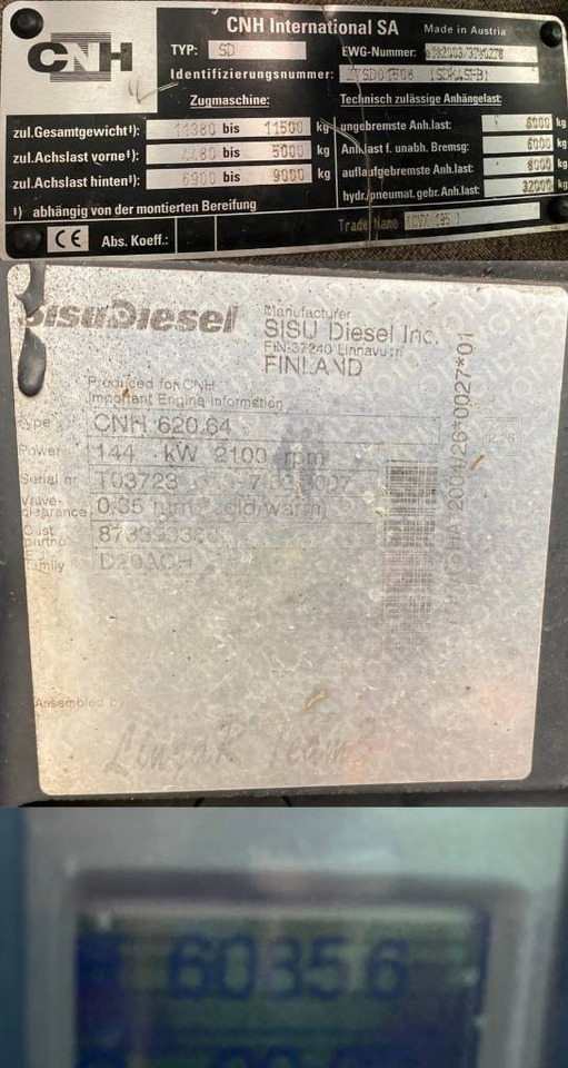 拖拉机 Case IH CVX 195 /Carte Grise Française endommagé：图7