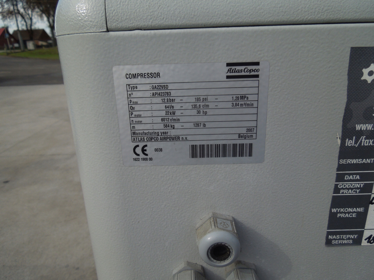 ATLAS COPCO GA22VSDFF - 空气压缩机:图5 ATLAS COPCO GA22VSDFF - 空气压缩机:图5