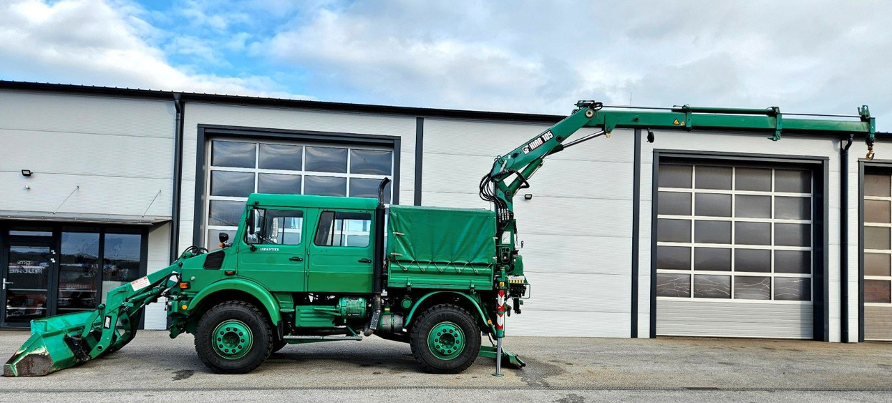 Unimog U2150 Doka HIAB 105 Kran Winde Frontlader - 卡车, 起重车:图2 Unimog U2150 Doka HIAB 105 Kran Winde Frontlader - 卡车, 起重车:图2