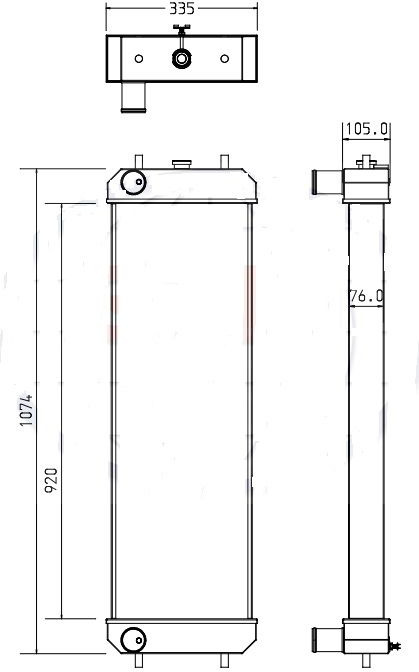 RADIATORE HITACHI ZX 200.3 210.3 OE 4625641- 4650352 - 散热器:图2 RADIATORE HITACHI ZX 200.3 210.3 OE 4625641- 4650352 - 散热器:图2