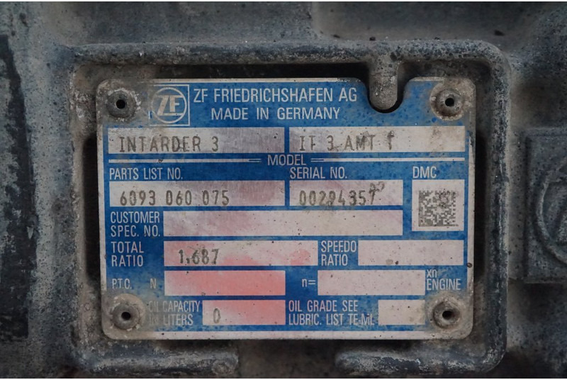 MAN 12+2GZ 2700DD + RET - 变速箱 适用于 卡车:图5 MAN 12+2GZ 2700DD + RET - 变速箱 适用于 卡车:图5