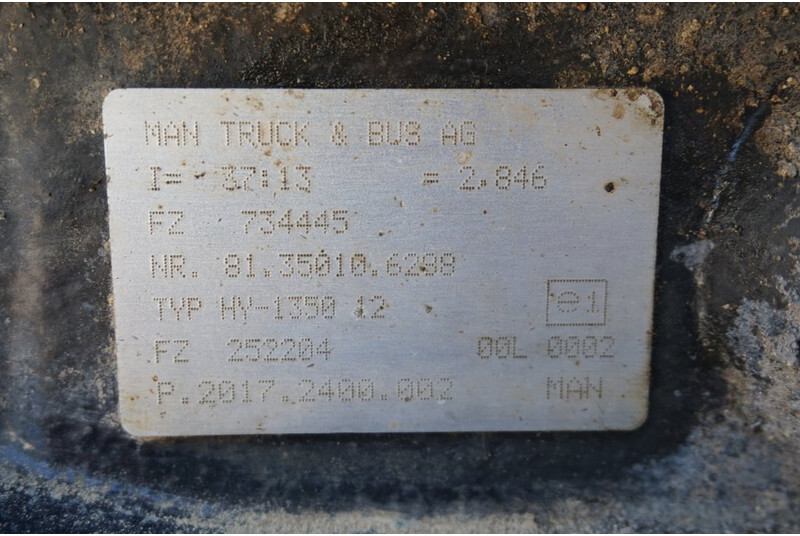 MAN HY-1350-12 37/13 - 后轴 适用于 卡车:图3 MAN HY-1350-12 37/13 - 后轴 适用于 卡车:图3