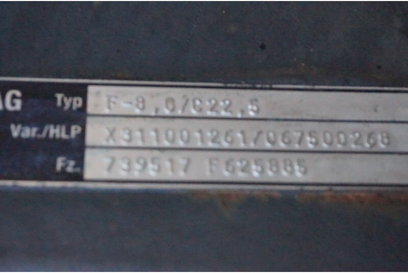 Mercedes-Benz F-8/C22.5 - 前轴 适用于 卡车:图2 Mercedes-Benz F-8/C22.5 - 前轴 适用于 卡车:图2