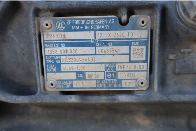 ZF 12TX2620DD  81.32004-6407 - 变速箱 适用于 卡车:图5 ZF 12TX2620DD  81.32004-6407 - 变速箱 适用于 卡车:图5