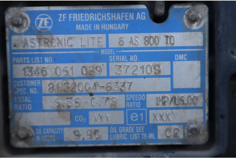 ZF 6AS800TO TGL EURO6 81.32004-6337 - 变速箱 适用于 卡车:图5 ZF 6AS800TO TGL EURO6 81.32004-6337 - 变速箱 适用于 卡车:图5