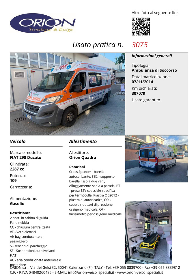 救护车 ORION FIAT 290 DUCATO：图7