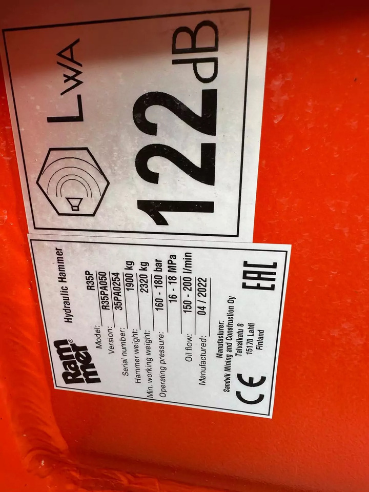 2022 Rammer R35P - 液压锤:图3 2022 Rammer R35P - 液压锤:图3