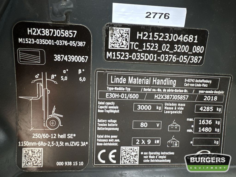 电动叉车 Linde E30H-01 600：图12