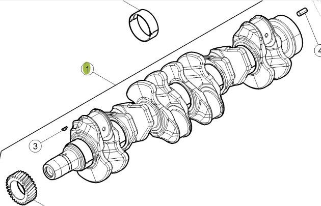 CLAAS Arion 610 660 Wał Korbowy Silnika CZĘŚCI 0011615290 00 1161 529 0 - 曲轴 适用于 农业机械:图1 CLAAS Arion 610 660 Wał Korbowy Silnika CZĘŚCI 0011615290 00 1161 529 0 - 曲轴 适用于 农业机械:图1