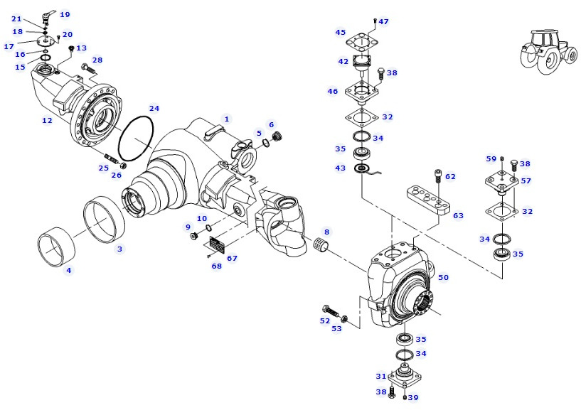 Case New Holland Carraro - oś przednia most 87745927 - 前轴 适用于 农业机械:图1 Case New Holland Carraro - oś przednia most 87745927 - 前轴 适用于 农业机械:图1
