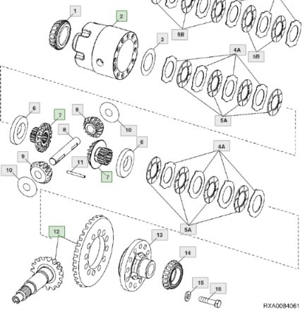 John Deere 7830 Atak Wałek Zębaty Dyferencjał Obudowa Przekładnia RE576716 R130753 R237713 R130754 - 差速器 适用于 农业机械:图1 John Deere 7830 Atak Wałek Zębaty Dyferencjał Obudowa Przekładnia RE576716 R130753 R237713 R130754 - 差速器 适用于 农业机械:图1
