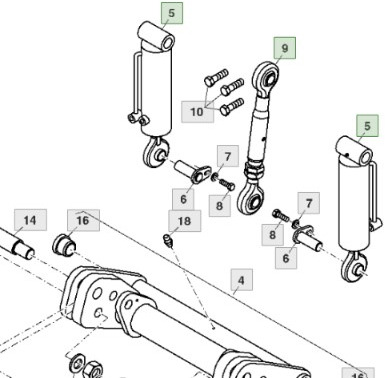 John Deere 7830 Siłownik Hydrauliczny Łącze Środkowe RE192527 RE192527 - 液压缸 适用于 农业机械:图2 John Deere 7830 Siłownik Hydrauliczny Łącze Środkowe RE192527 RE192527 - 液压缸 适用于 农业机械:图2