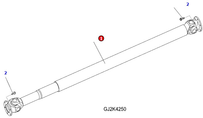 Komatsu WA100 - wał Kardana 42W-20-26120 - 螺旋桨轴 适用于 农业机械:图1 Komatsu WA100 - wał Kardana 42W-20-26120 - 螺旋桨轴 适用于 农业机械:图1