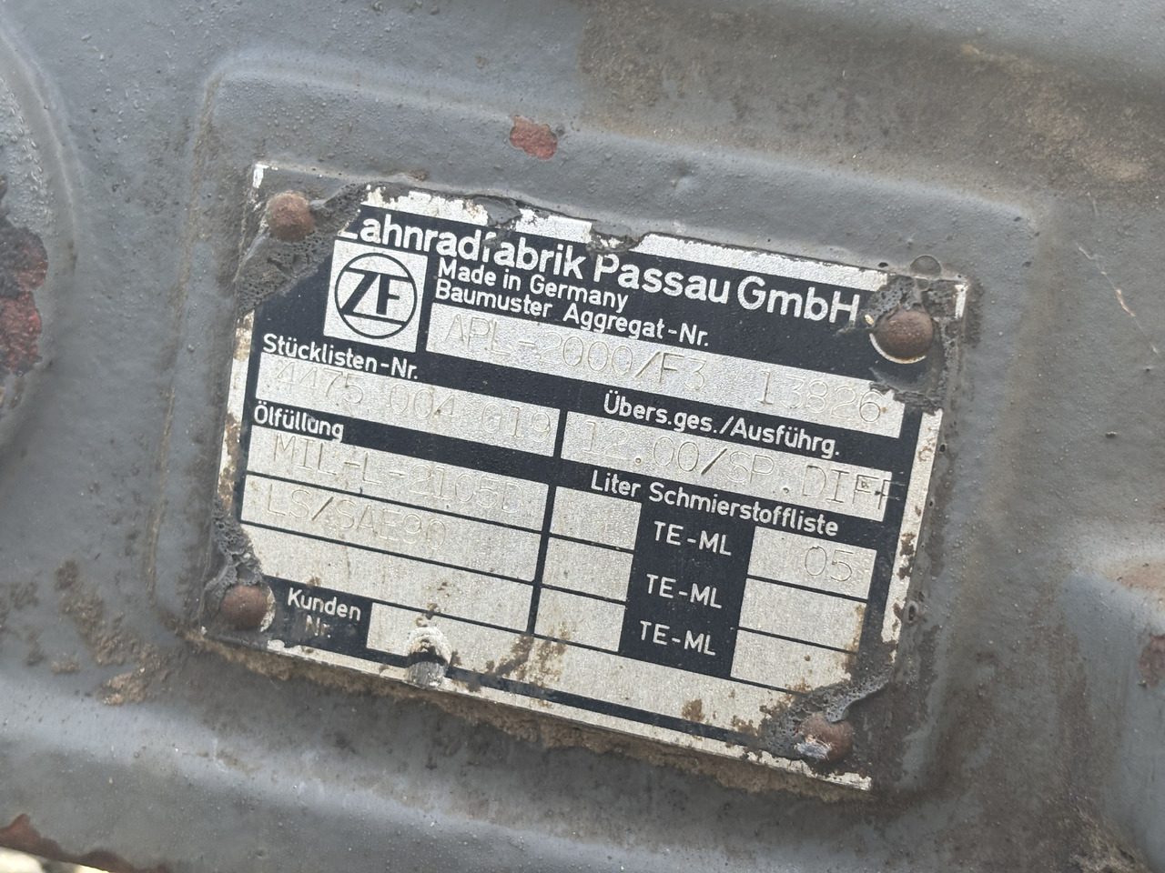 Most ZF Części APL-2000/F3 Dyferencjał Mechanizm Różnicowy Atak Półoś Przekładnia - 差速器 适用于 农业机械:图5 Most ZF Części APL-2000/F3 Dyferencjał Mechanizm Różnicowy Atak Półoś Przekładnia - 差速器 适用于 农业机械:图5