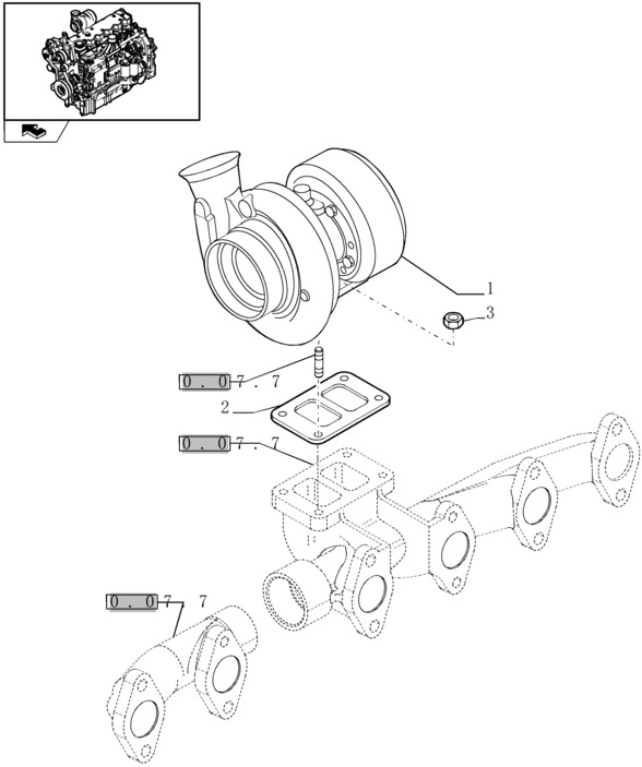 New Holland T6090 Regen turbosprezarka 2854829R - 涡轮增压器 适用于 农业机械:图1 New Holland T6090 Regen turbosprezarka 2854829R - 涡轮增压器 适用于 农业机械:图1