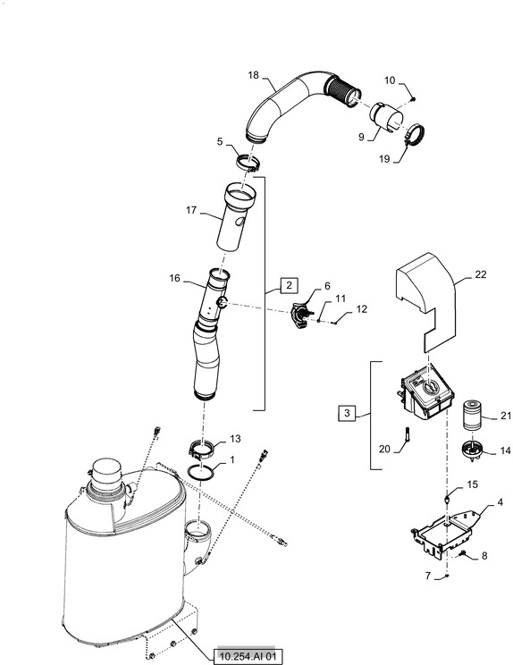 New Holland T6090 T6070 Ekran 84366840 - 排气系统 适用于 拖拉机:图1 New Holland T6090 T6070 Ekran 84366840 - 排气系统 适用于 拖拉机:图1