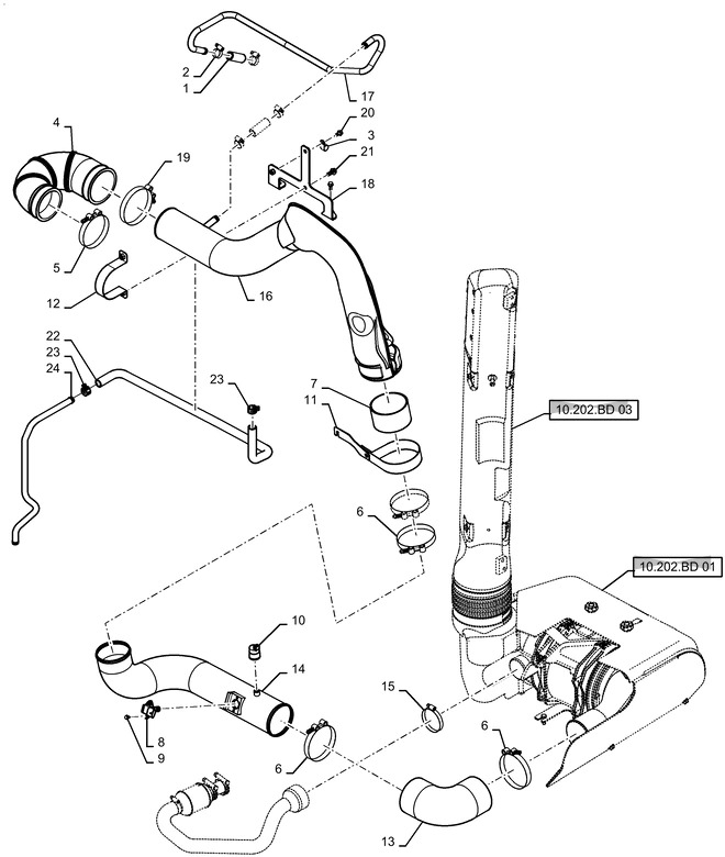 New Holland T6090 T6070 Przewod, wlotu powie 84286727 - 进气管 适用于 拖拉机:图1 New Holland T6090 T6070 Przewod, wlotu powie 84286727 - 进气管 适用于 拖拉机:图1