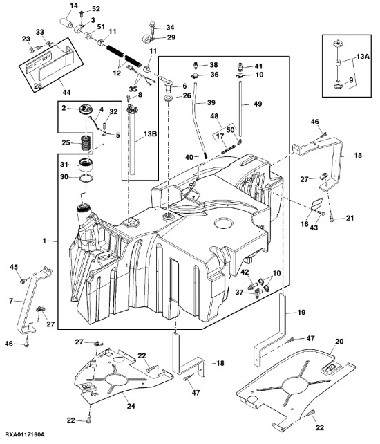 RE266566 John Deere 8345R - Zbiornik paliwa - 燃料箱 适用于 拖拉机:图1 RE266566 John Deere 8345R - Zbiornik paliwa - 燃料箱 适用于 拖拉机:图1