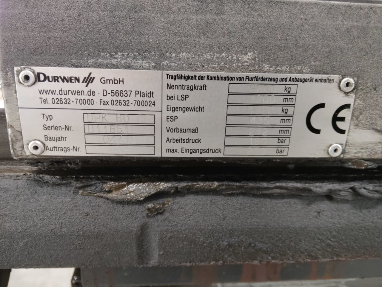 Durwen double pallet fork DPK60CP - 附件 适用于 材料装卸设备:图4 Durwen double pallet fork DPK60CP - 附件 适用于 材料装卸设备:图4