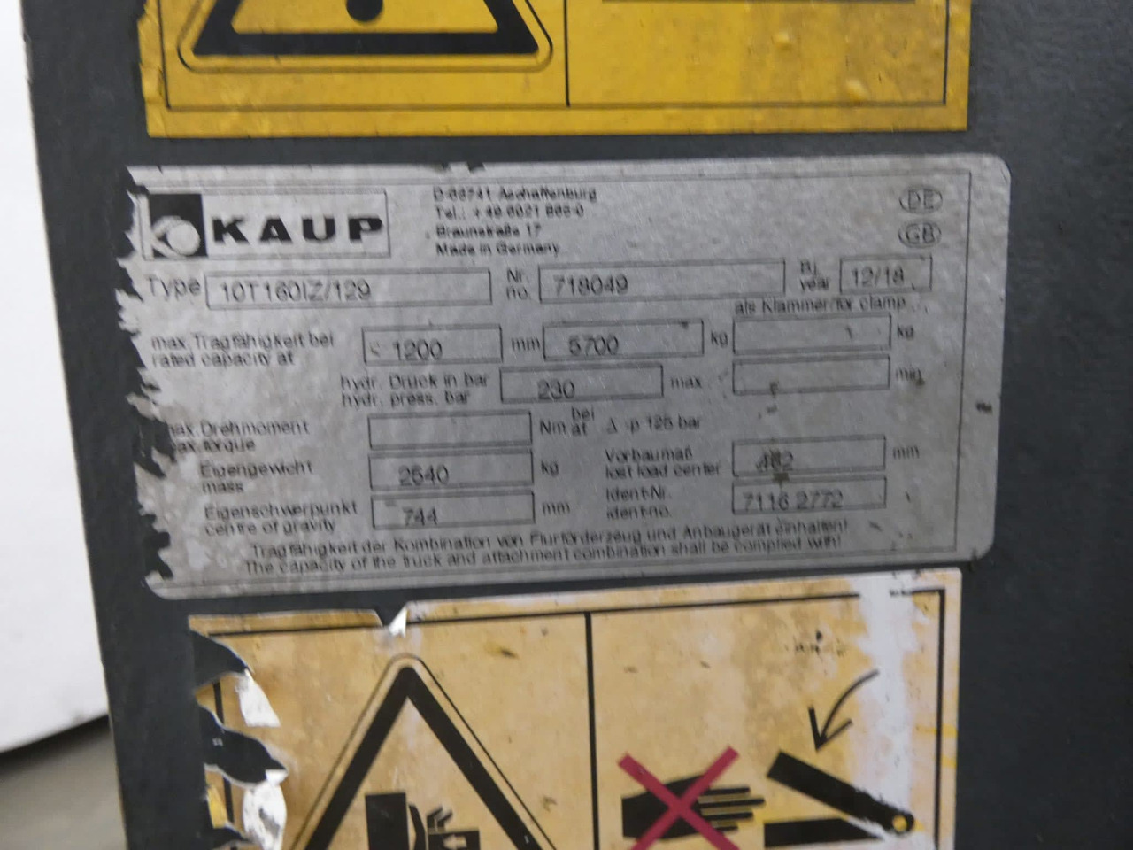 Kaup 10T160/7/129 - 附件 适用于 材料装卸设备:图5 Kaup 10T160/7/129 - 附件 适用于 材料装卸设备:图5