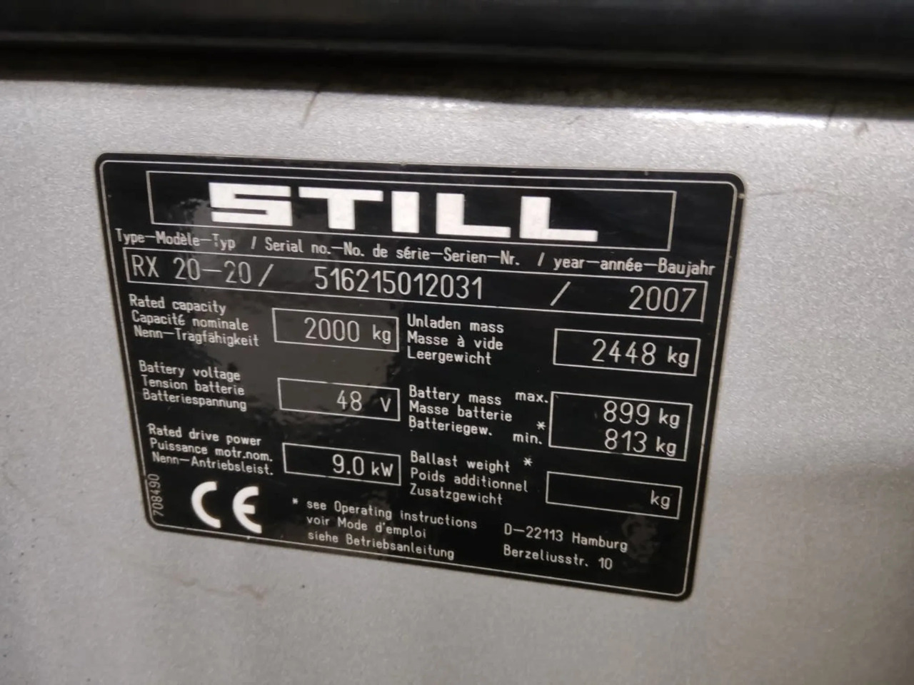 STILL RX20-20 - 电动叉车:图2 STILL RX20-20 - 电动叉车:图2