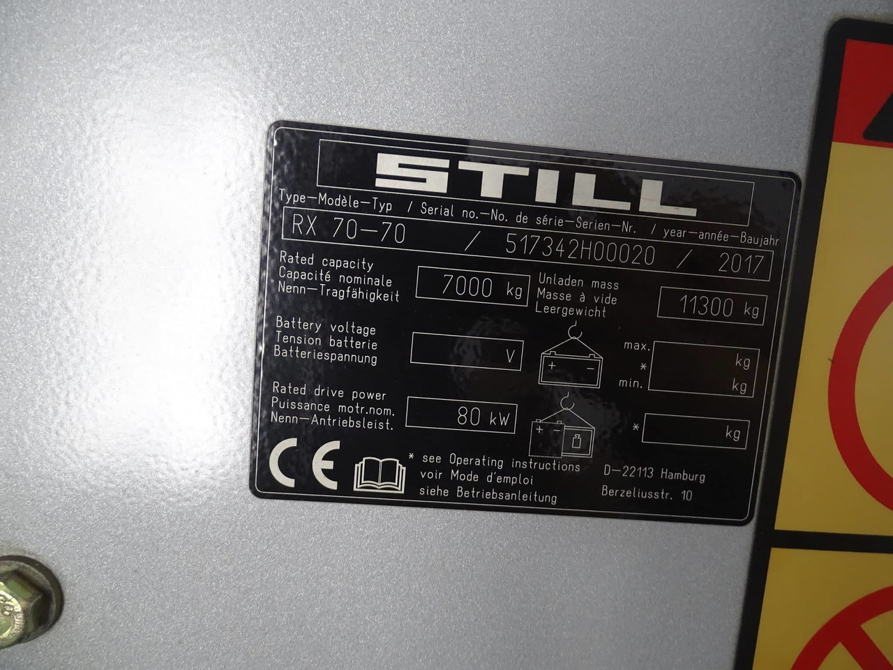 STILL RX70-70 - 柴油叉车:图5 STILL RX70-70 - 柴油叉车:图5