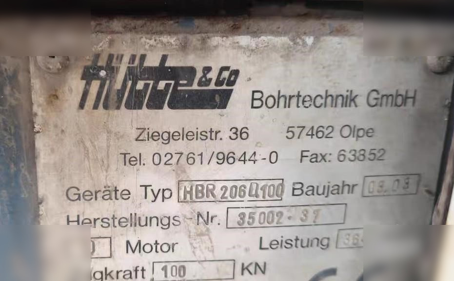2008 HÜTTE BOHRTECHNIK HBR206D100Z - 钻机:图4 2008 HÜTTE BOHRTECHNIK HBR206D100Z - 钻机:图4