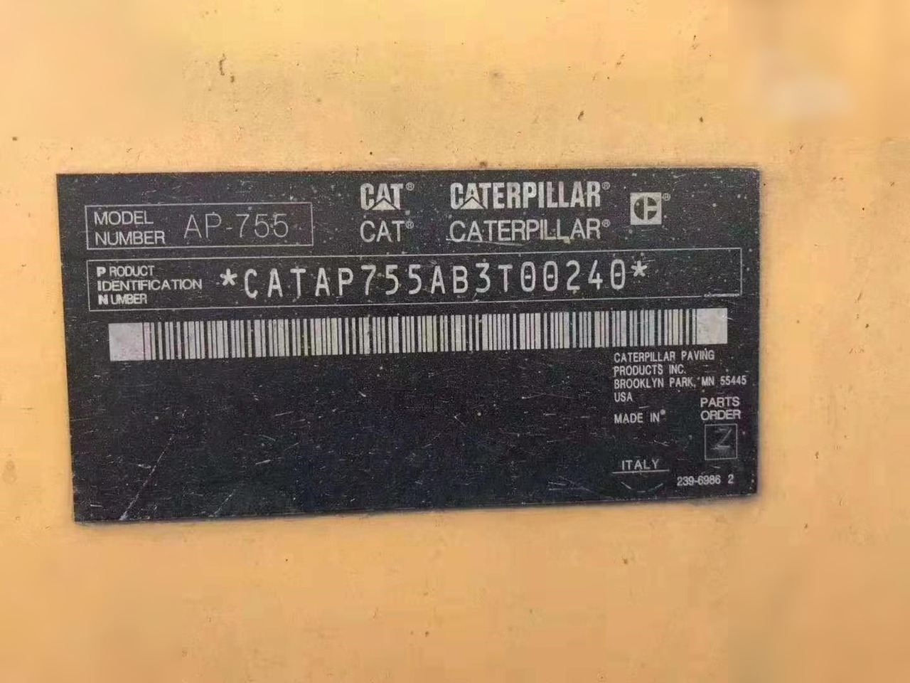 2010 CATERPILLAR AP-755 - 沥青铺路机:图2 2010 CATERPILLAR AP-755 - 沥青铺路机:图2