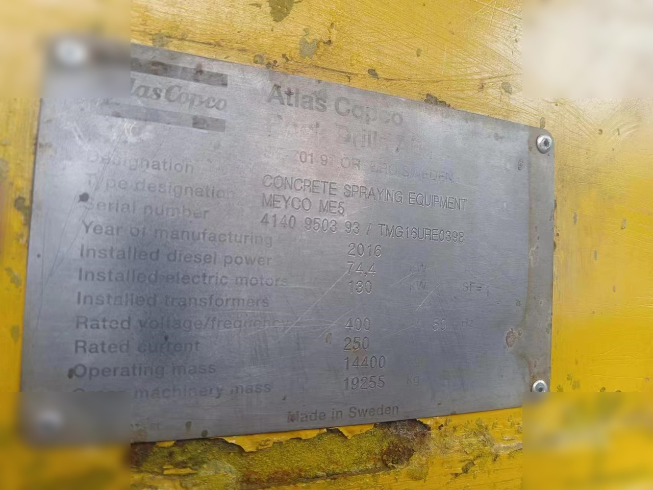 2016 EPIROC MEYCO ME5 - 隧道掘进设备:图5 2016 EPIROC MEYCO ME5 - 隧道掘进设备:图5