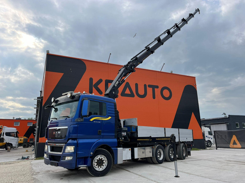 MAN TGX 35.480 8x4*4 HIAB 288E-7 / PLATFORM L=6397 mm - 栏板式/ 平板卡车, 起重车:图1 MAN TGX 35.480 8x4*4 HIAB 288E-7 / PLATFORM L=6397 mm - 栏板式/ 平板卡车, 起重车:图1