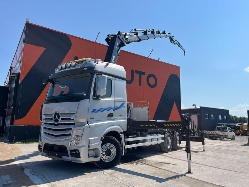 Mercedes-Benz Actros 2551 6x2 HIAB 377-6 HIPRO + JIB / Platform extendable L=6400 -- 7397mm - 栏板式/ 平板卡车, 起重车:图1 Mercedes-Benz Actros 2551 6x2 HIAB 377-6 HIPRO + JIB / Platform extendable L=6400 -- 7397mm - 栏板式/ 平板卡车, 起重车:图1