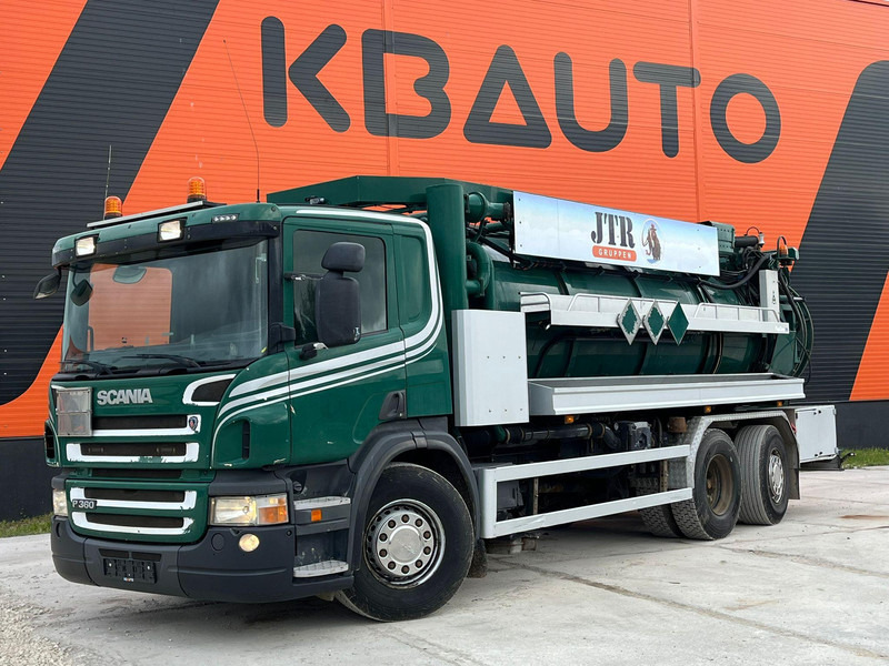 Scania P 360 6x2*4 Larsen A/S TANK 10000 l / VACUUM Vacustar W1300R / PRESSURE Uraca F716 - 真空车:图1 Scania P 360 6x2*4 Larsen A/S TANK 10000 l / VACUUM Vacustar W1300R / PRESSURE Uraca F716 - 真空车:图1
