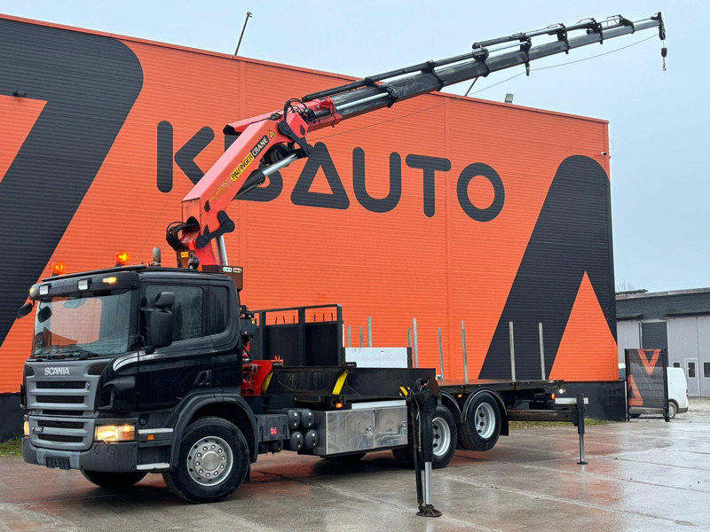 Scania P 380 6x2 PK 44002 + WINCH / PLATFORM L=6090 mm - 栏板式/ 平板卡车, 起重车:图1 Scania P 380 6x2 PK 44002 + WINCH / PLATFORM L=6090 mm - 栏板式/ 平板卡车, 起重车:图1