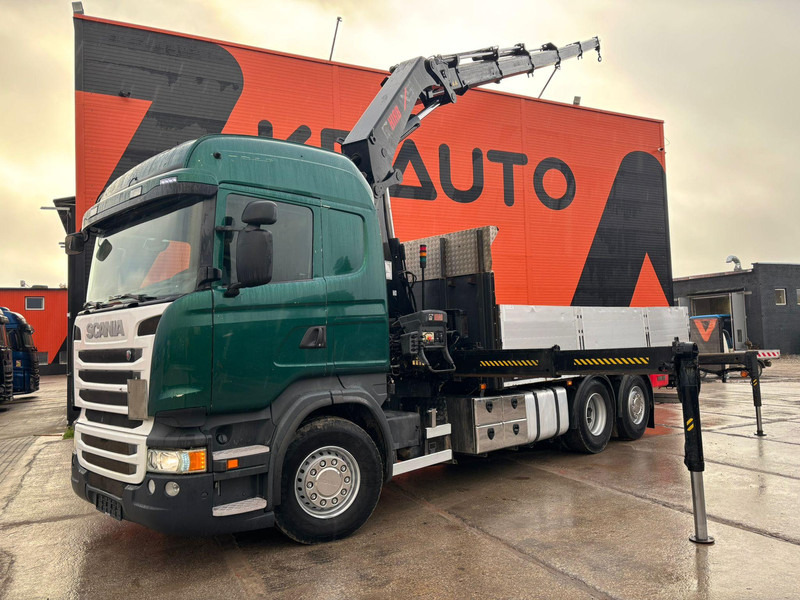 Scania R 410 6x2 HIAB 322EP-5 HIPRO / PLATFORM L=6131 mm - 栏板式/ 平板卡车, 起重车:图1 Scania R 410 6x2 HIAB 322EP-5 HIPRO / PLATFORM L=6131 mm - 栏板式/ 平板卡车, 起重车:图1