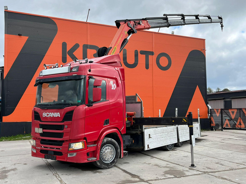 Scania R 450 6x2*4 PK 26002 / PLATFORM L=6482 mm - 栏板式/ 平板卡车, 起重车:图1 Scania R 450 6x2*4 PK 26002 / PLATFORM L=6482 mm - 栏板式/ 平板卡车, 起重车:图1