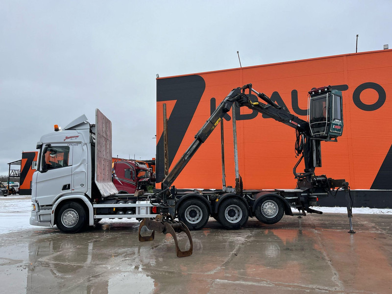 木材运输车, 起重车 用于运输 木材 Scania R 520 8x4*4 RETARDER：图9