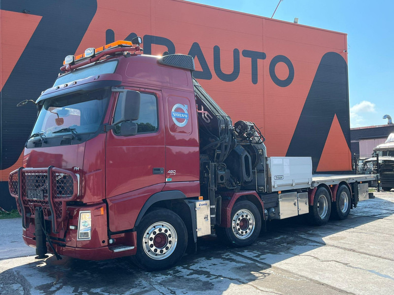 Volvo FH 480 8x4 HIAB 1055E-8 / WINCH / PLATFORM L=6928 mm - 栏板式/ 平板卡车, 起重车:图2 Volvo FH 480 8x4 HIAB 1055E-8 / WINCH / PLATFORM L=6928 mm - 栏板式/ 平板卡车, 起重车:图2