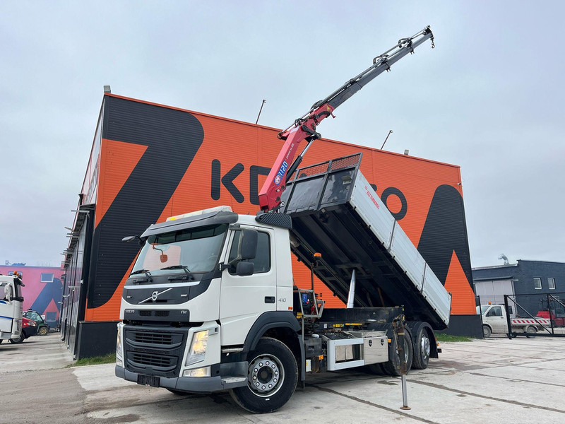 Volvo FM 410 6x2*4 HMF 1120-K4 / TIPPER BOX L=5573 mm - 翻斗车, 起重车:图1 Volvo FM 410 6x2*4 HMF 1120-K4 / TIPPER BOX L=5573 mm - 翻斗车, 起重车:图1