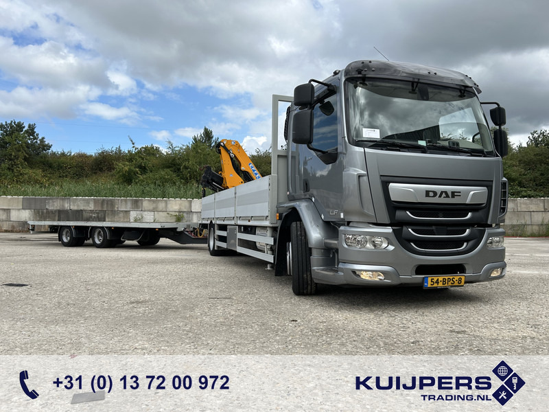 DAF LF 320 FA 19T + Burg BPM 0018 Trailer / Effer 175.2/c3s Crane / NL Combi - 栏板式/ 平板卡车, 起重车:图1 DAF LF 320 FA 19T + Burg BPM 0018 Trailer / Effer 175.2/c3s Crane / NL Combi - 栏板式/ 平板卡车, 起重车:图1