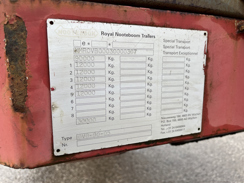 Nooteboom OVB-90-05 / 5 axle 12 Ton Hydraulic / BPW Drum / Ballast Trailer - 栏板式/ 平板半拖车:图5 Nooteboom OVB-90-05 / 5 axle 12 Ton Hydraulic / BPW Drum / Ballast Trailer - 栏板式/ 平板半拖车:图5