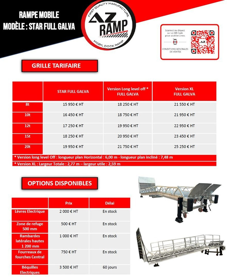 新的 装载坡道 Loading Ramp with with hydraulic tilting bridge -  AZ RAMP - STAR- 12T FULL GALVA：图13