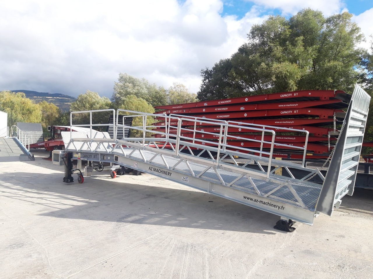 新的 装载坡道 Loading Ramp with with hydraulic tilting bridge -  AZ RAMP - STAR- 12T FULL GALVA：图8