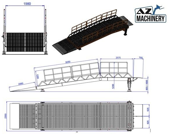 新的 装载坡道 Loading Ramp with with hydraulic tilting bridge -  AZ RAMP - STAR-RL- 20T. 20 ton capacity：图16