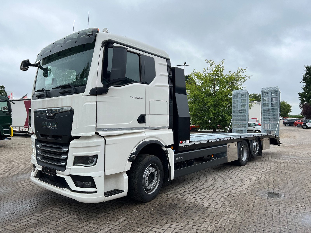 MAN Baumaschinen- Arbeitsbühnentransporter Rampen - 拖吊车:图3 MAN Baumaschinen- Arbeitsbühnentransporter Rampen - 拖吊车:图3